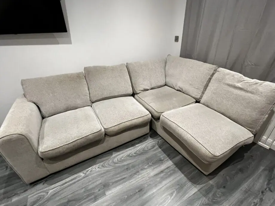 Corner sofa & large footstool