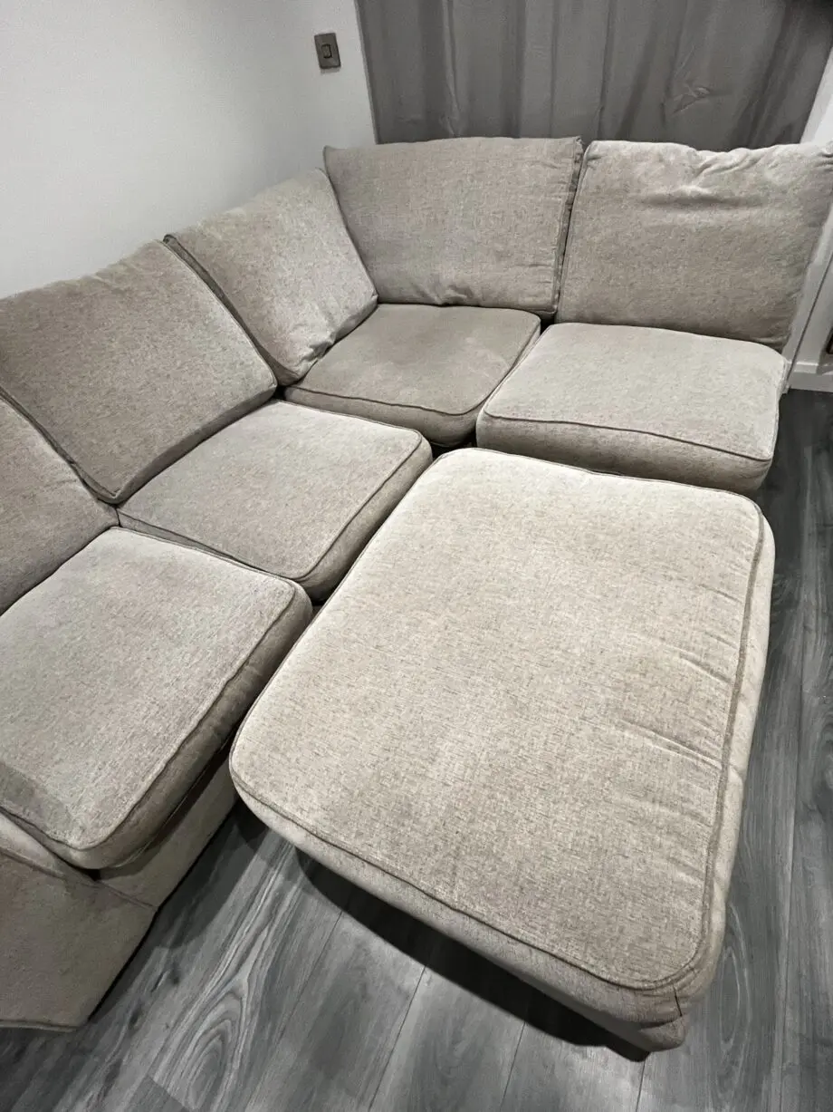 Corner sofa & large footstool