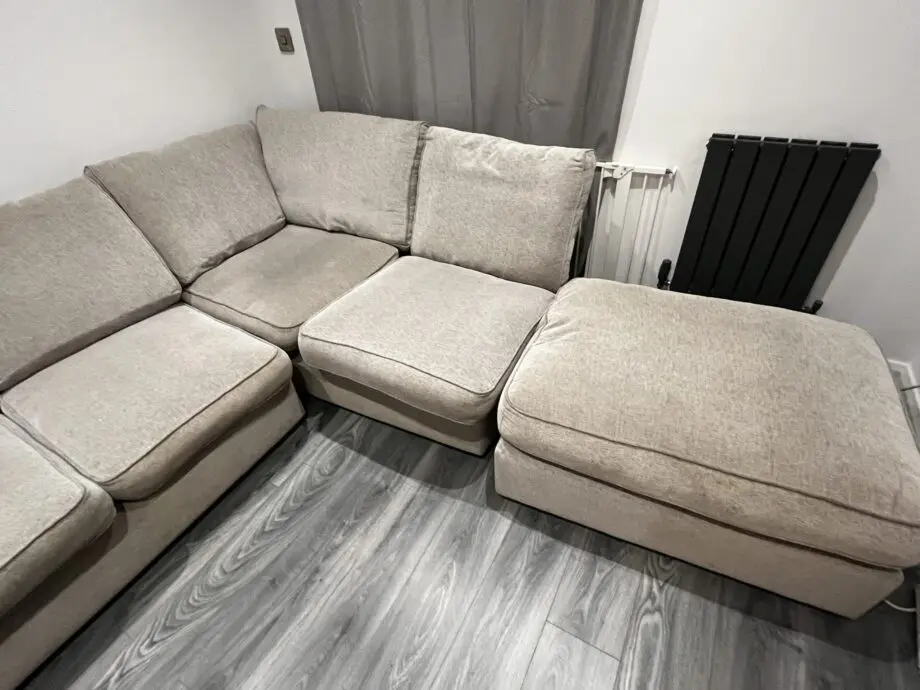 Corner sofa & large footstool