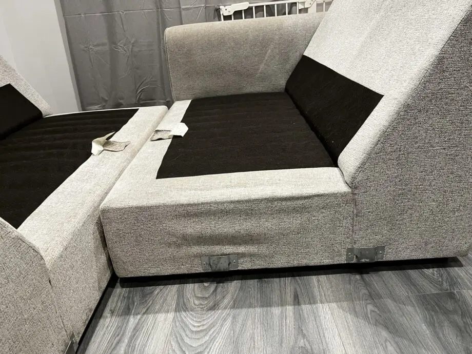 Corner sofa & large footstool