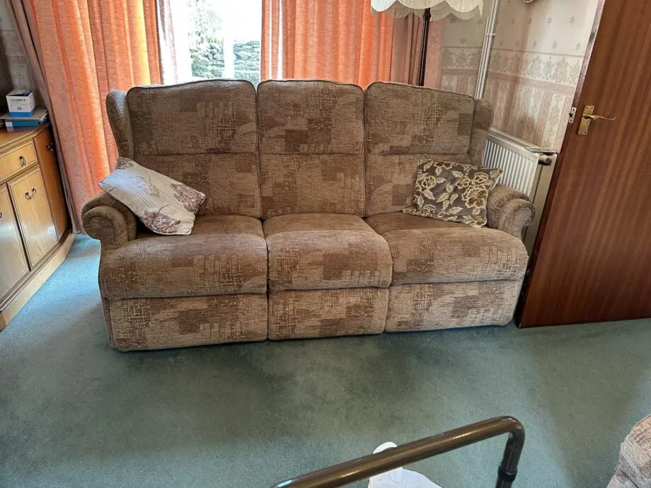 Three seater setter and one electric recliner chair
