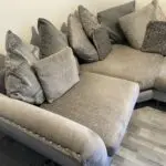 Lawrie silver grey corner sofa