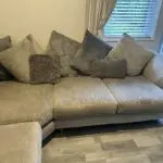 Lawrie silver grey corner sofa