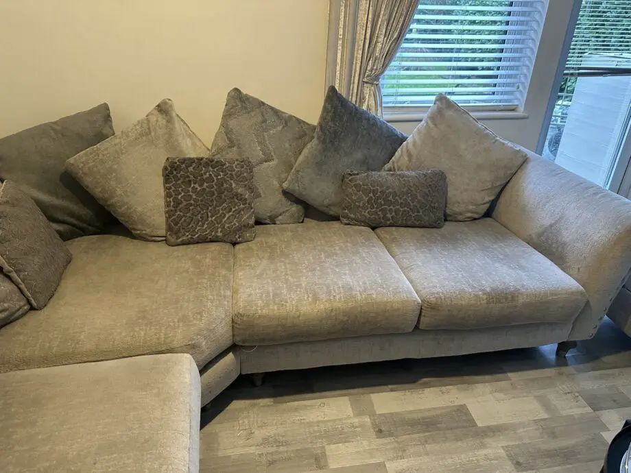 Lawrie silver grey corner sofa