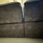 Sofology Dakota 3 Seater With Left Hand Facing Chaise Dark Grey Charcoal and a Storage Footstool