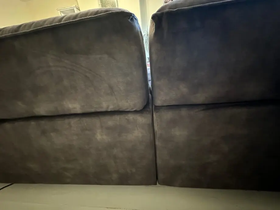 Sofology Dakota 3 Seater With Left Hand Facing Chaise Dark Grey Charcoal and a Storage Footstool