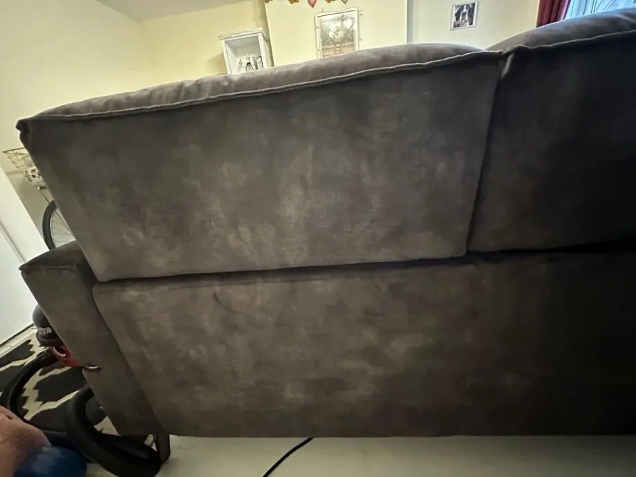 Sofology Dakota 3 Seater With Left Hand Facing Chaise Dark Grey Charcoal and a Storage Footstool