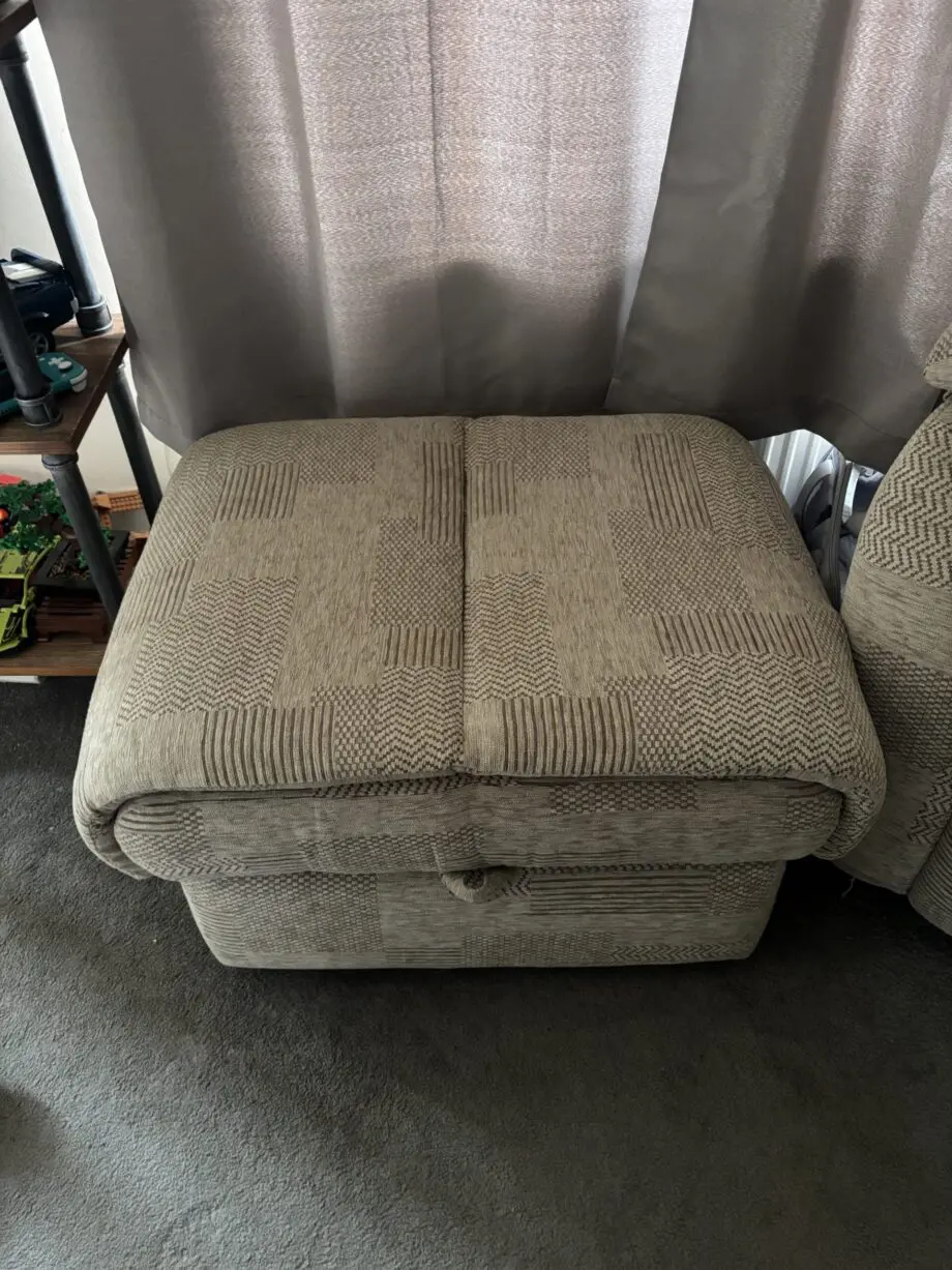 Beige electric recliner sofa set