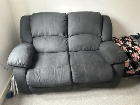 Furniture Choice Grey Dakota 2 Seater Manual Recliner