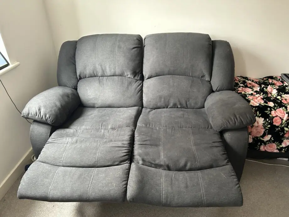 Furniture Choice Grey Dakota 2 Seater Manual Recliner