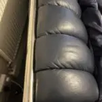 Italian Blue Leather Sofa