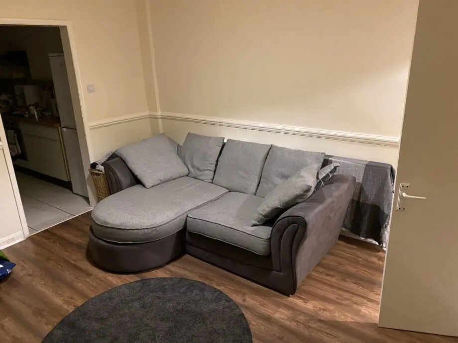 Grey 2 Seater Corner Sofa