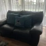 DFS Pavillion Dark Brown 2 seater leather sofa