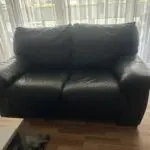 DFS Pavillion Dark Brown 2 seater leather sofa