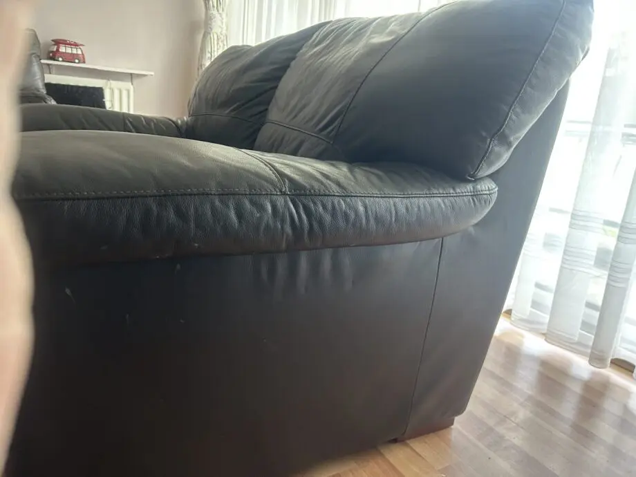 DFS Pavillion Dark Brown 2 seater leather sofa