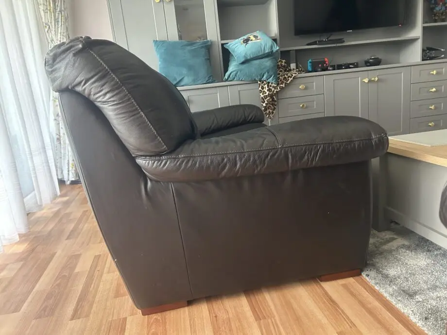 DFS Pavillion Dark Brown 2 seater leather sofa