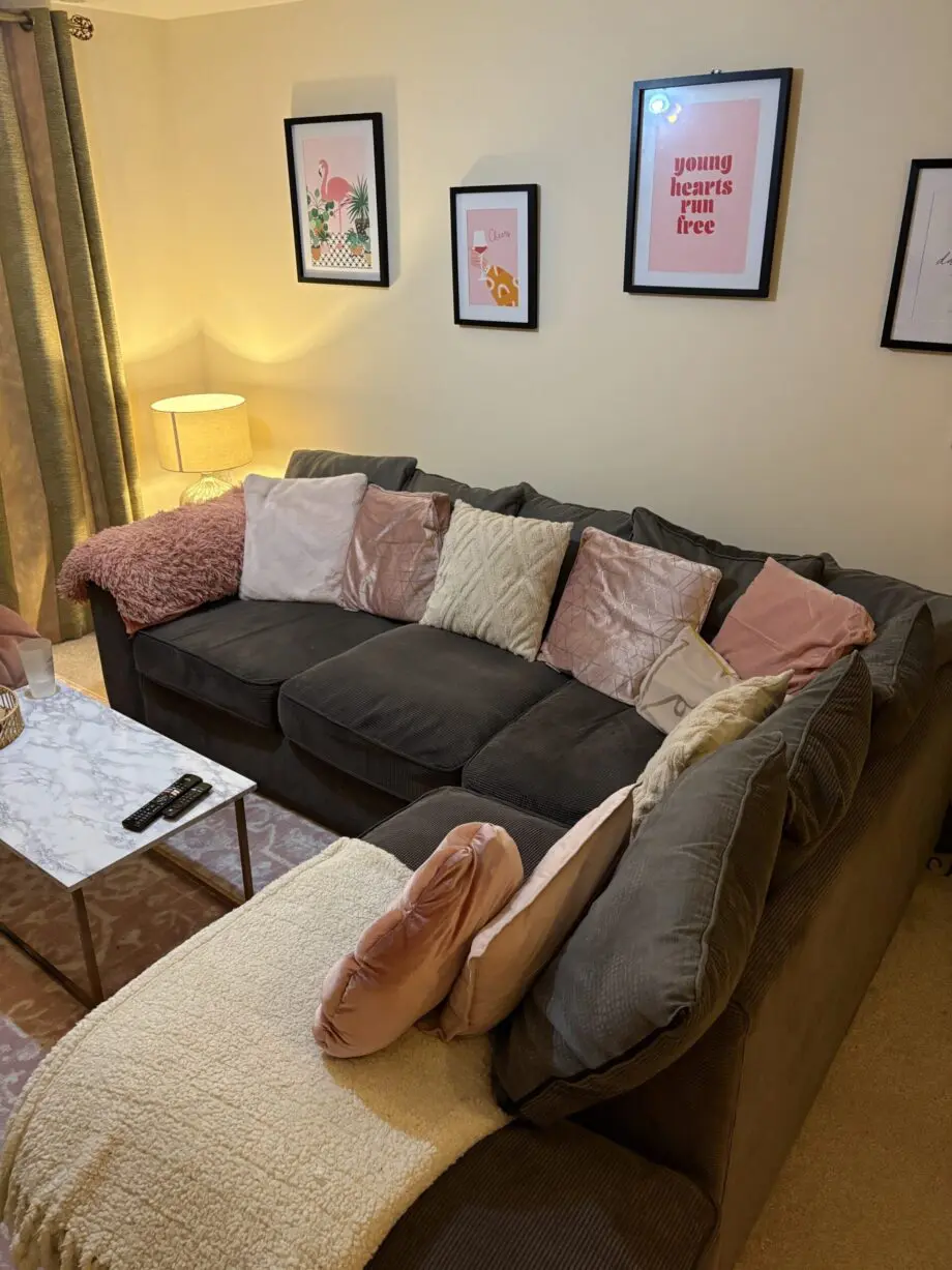 Grey L-Shaped Sofa