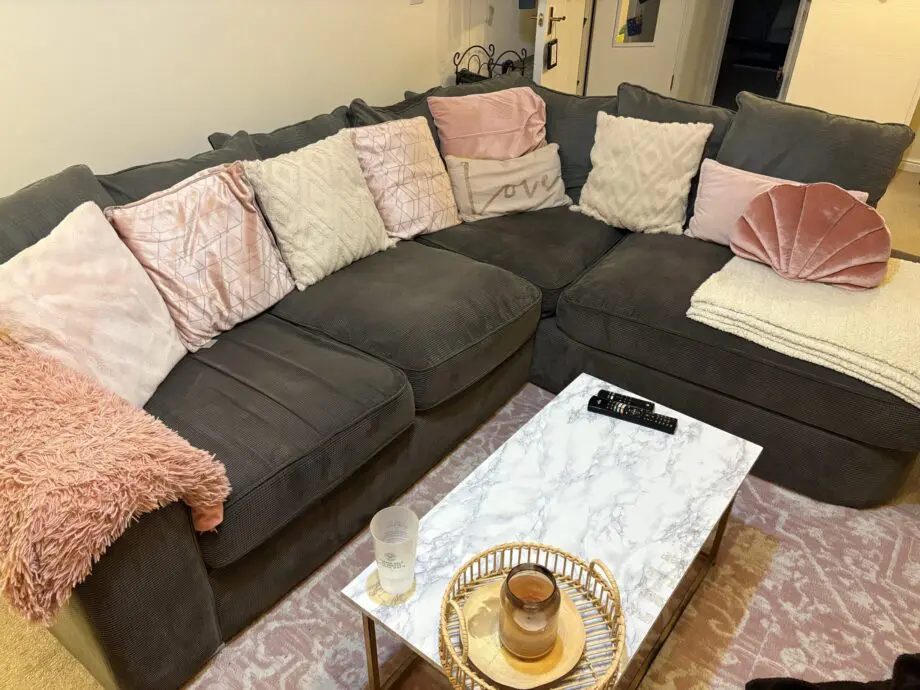 Grey L-Shaped Sofa