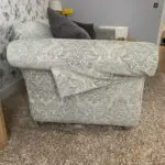 Grey Damask 3 seater sofa,