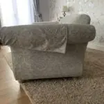 Grey Damask 3 seater sofa,