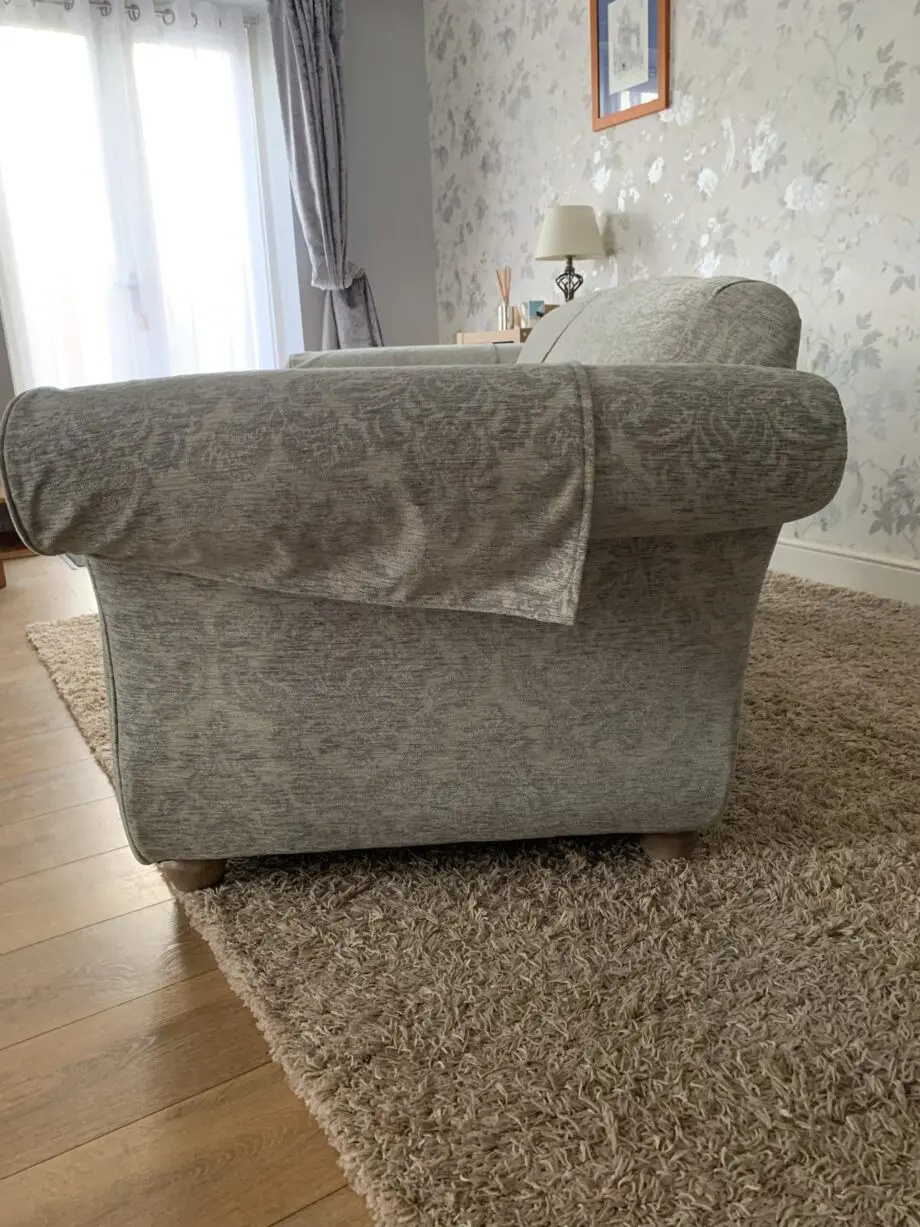 Grey Damask 3 seater sofa,