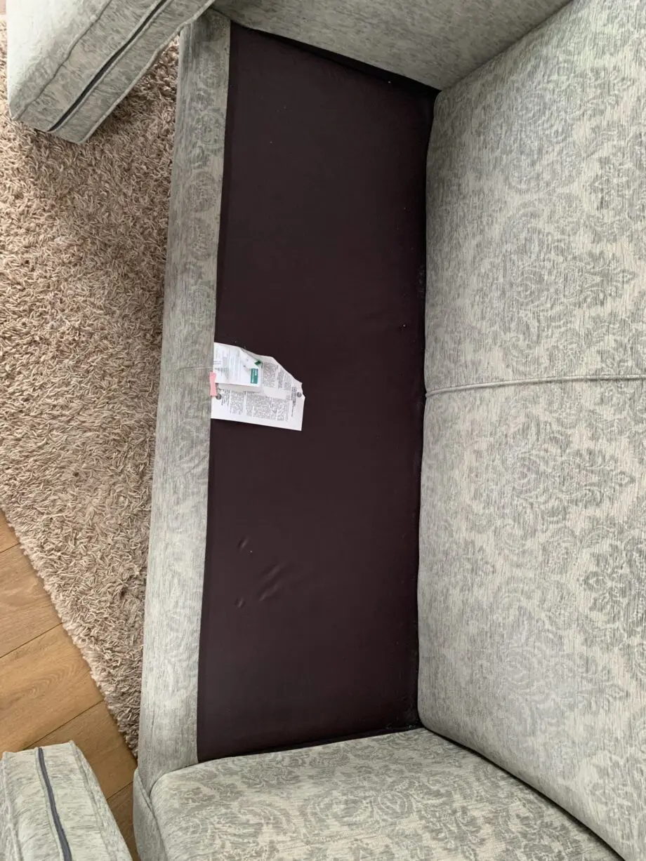 Grey Damask 3 seater sofa,