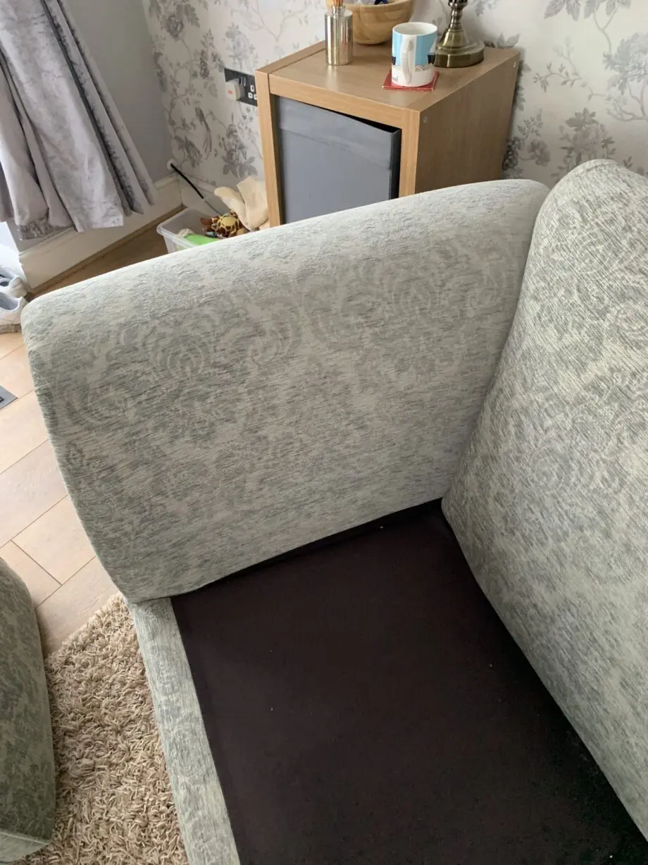 Grey Damask 3 seater sofa,