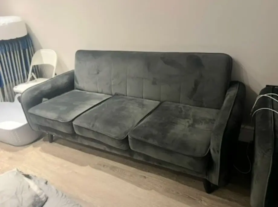 Grey Three Seater Sofa & Armchair (open to offers)