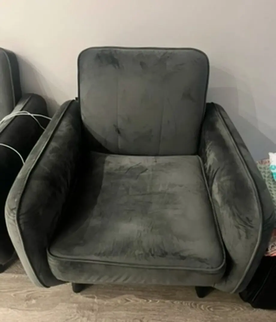 Grey Three Seater Sofa & Armchair (open to offers)