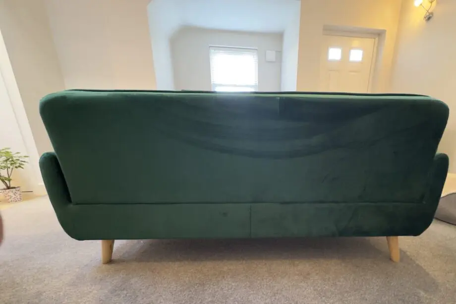 Camila green velvet 3 seater sofa, Oakland furniture superstore