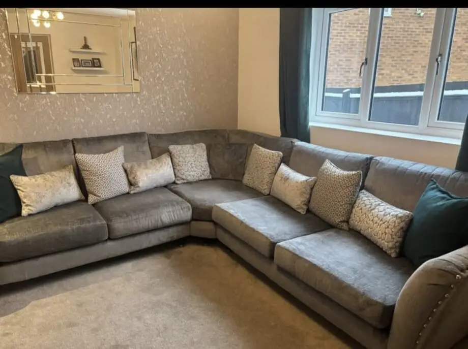 DFS 3+3 Corner Sofa - Grey - Lawrie