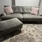 Dfs grey 4 seater + 2 seater + 1 seater + footstool