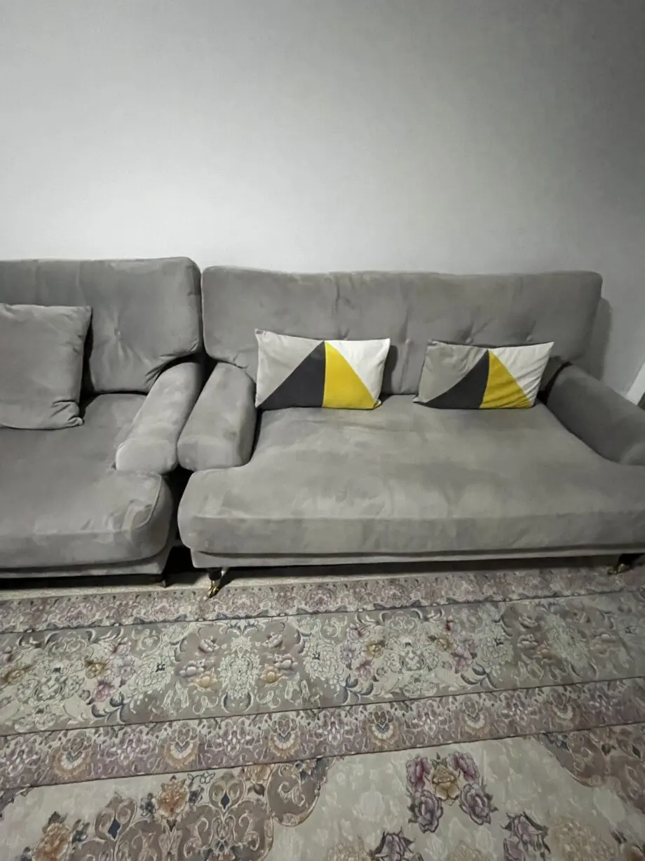 Dfs grey 4 seater + 2 seater + 1 seater + footstool