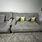 Dfs grey 4 seater + 2 seater + 1 seater + footstool