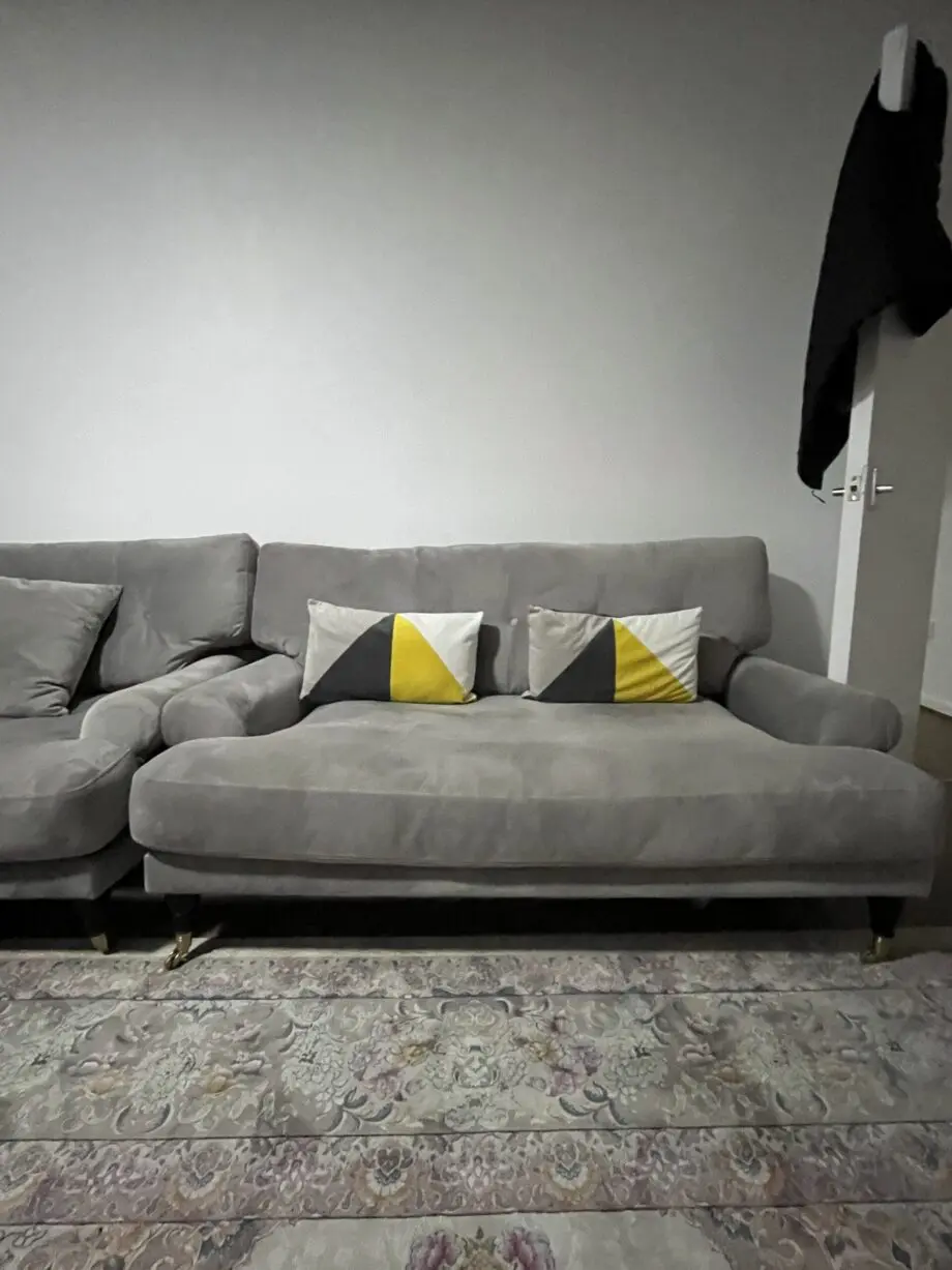Dfs grey 4 seater + 2 seater + 1 seater + footstool