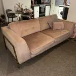 DFS pink 2 seater sofa