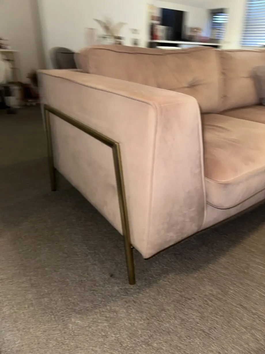 DFS pink 2 seater sofa