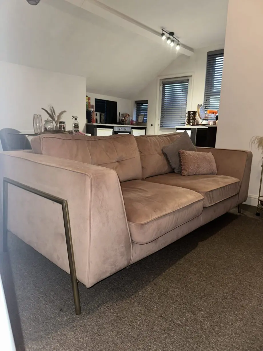 DFS pink 2 seater sofa