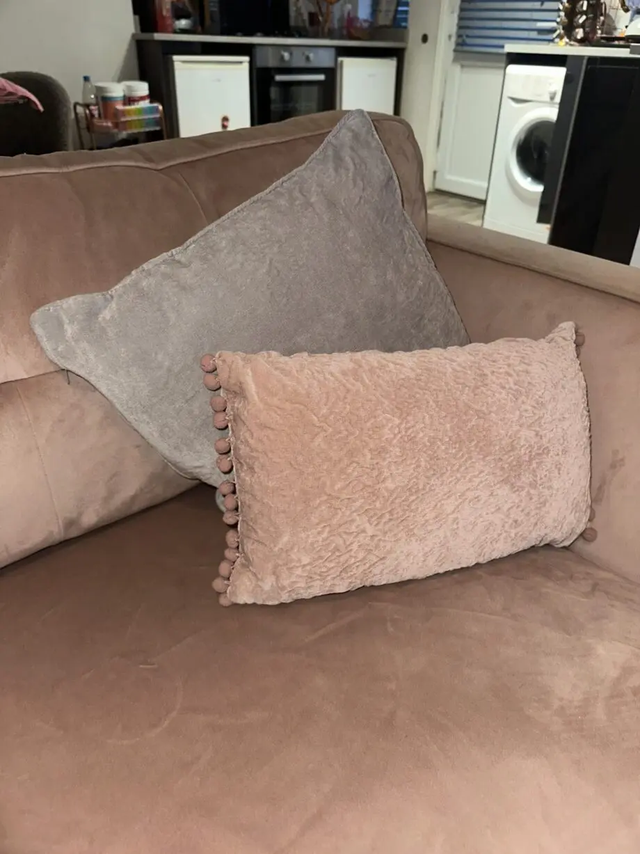DFS pink 2 seater sofa