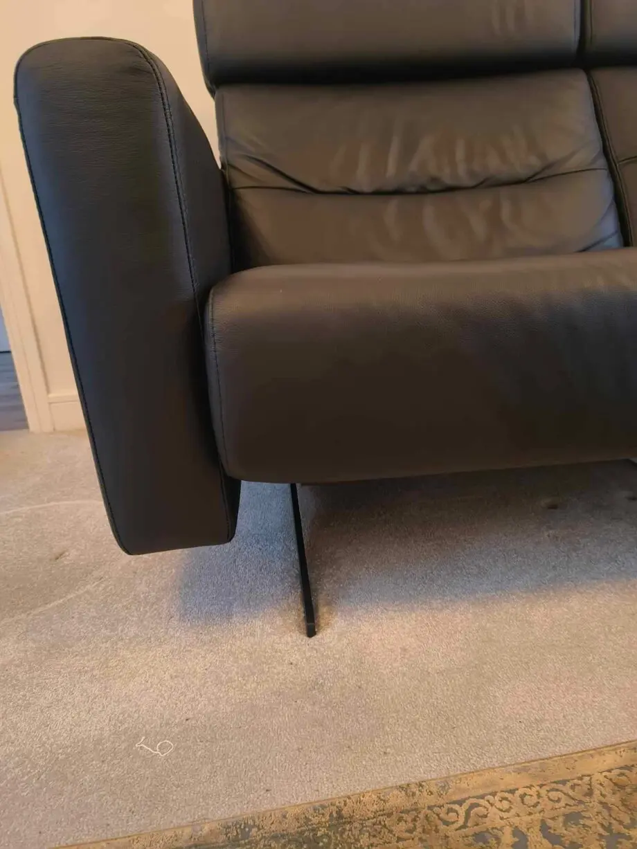 Stressless Paloma Black 2.5 Seater Sofa With Footstool