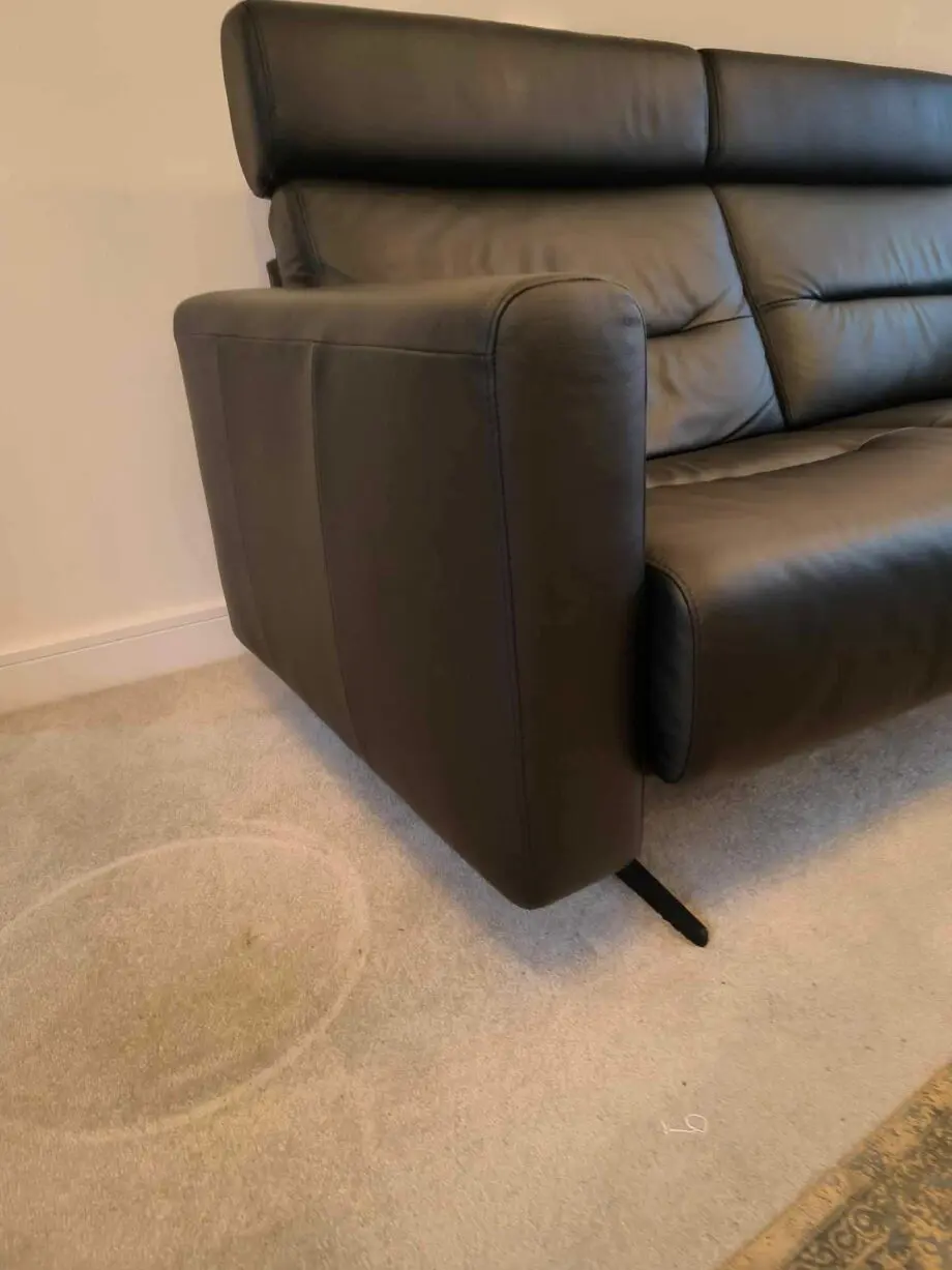 Stressless Paloma Black 2.5 Seater Sofa With Footstool