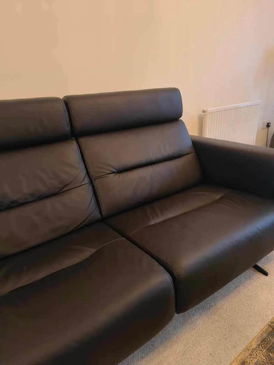 Stressless Paloma Black 2.5 Seater Sofa With Footstool