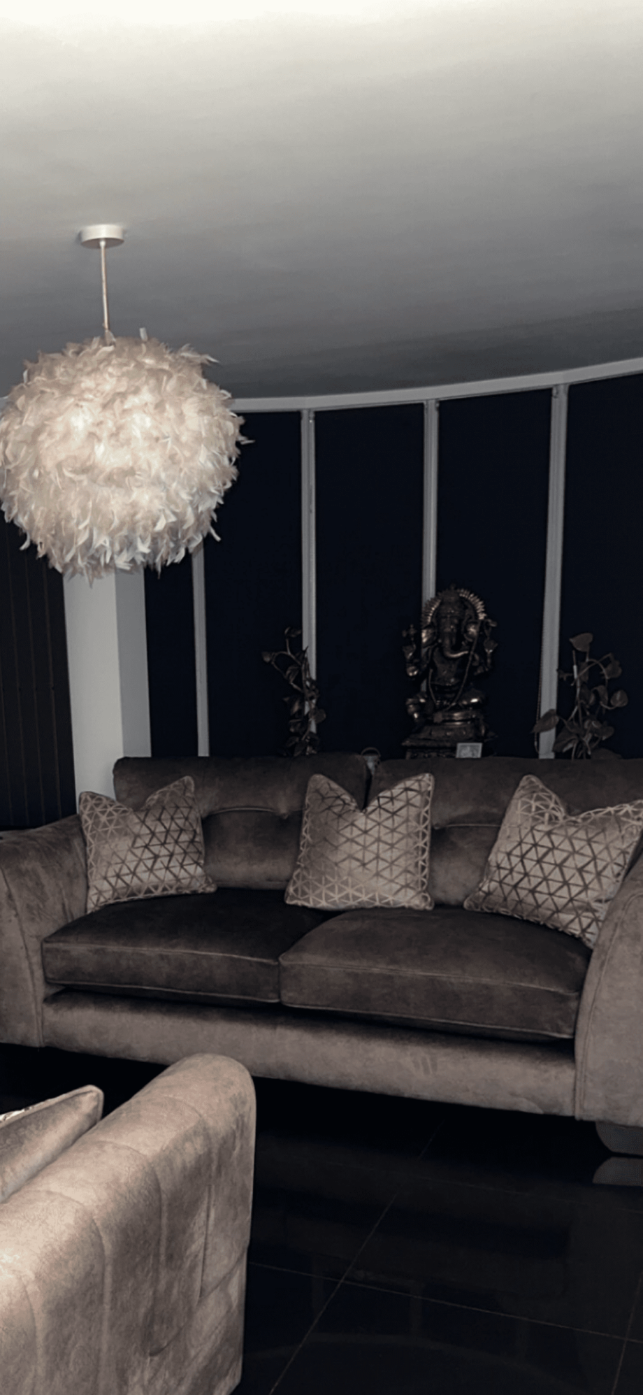 SUEDE BROWN SOFAS 10/10 condition only used as a show piece