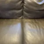 Leather brown two seater sofa