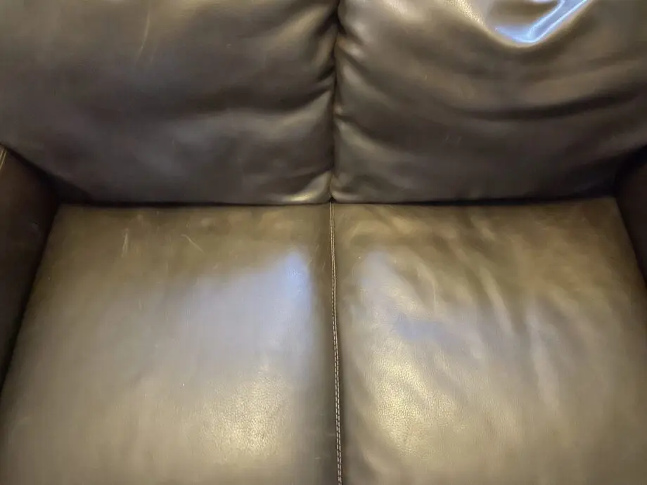 Leather brown two seater sofa