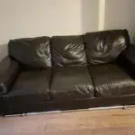 Leather brown two seater sofa