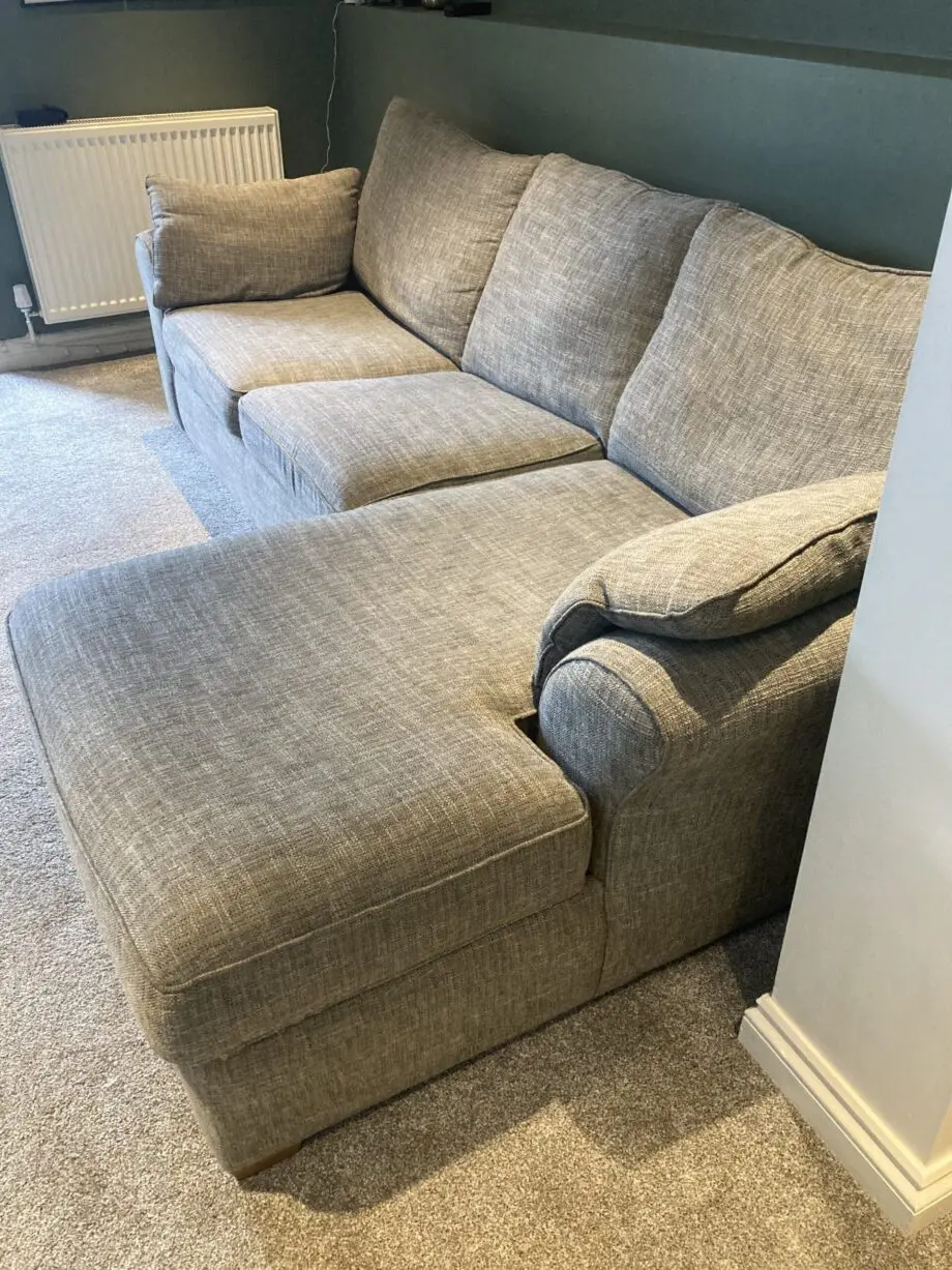 Next Grey 3 seat sofa (with pull out bed and ottoman type storage)