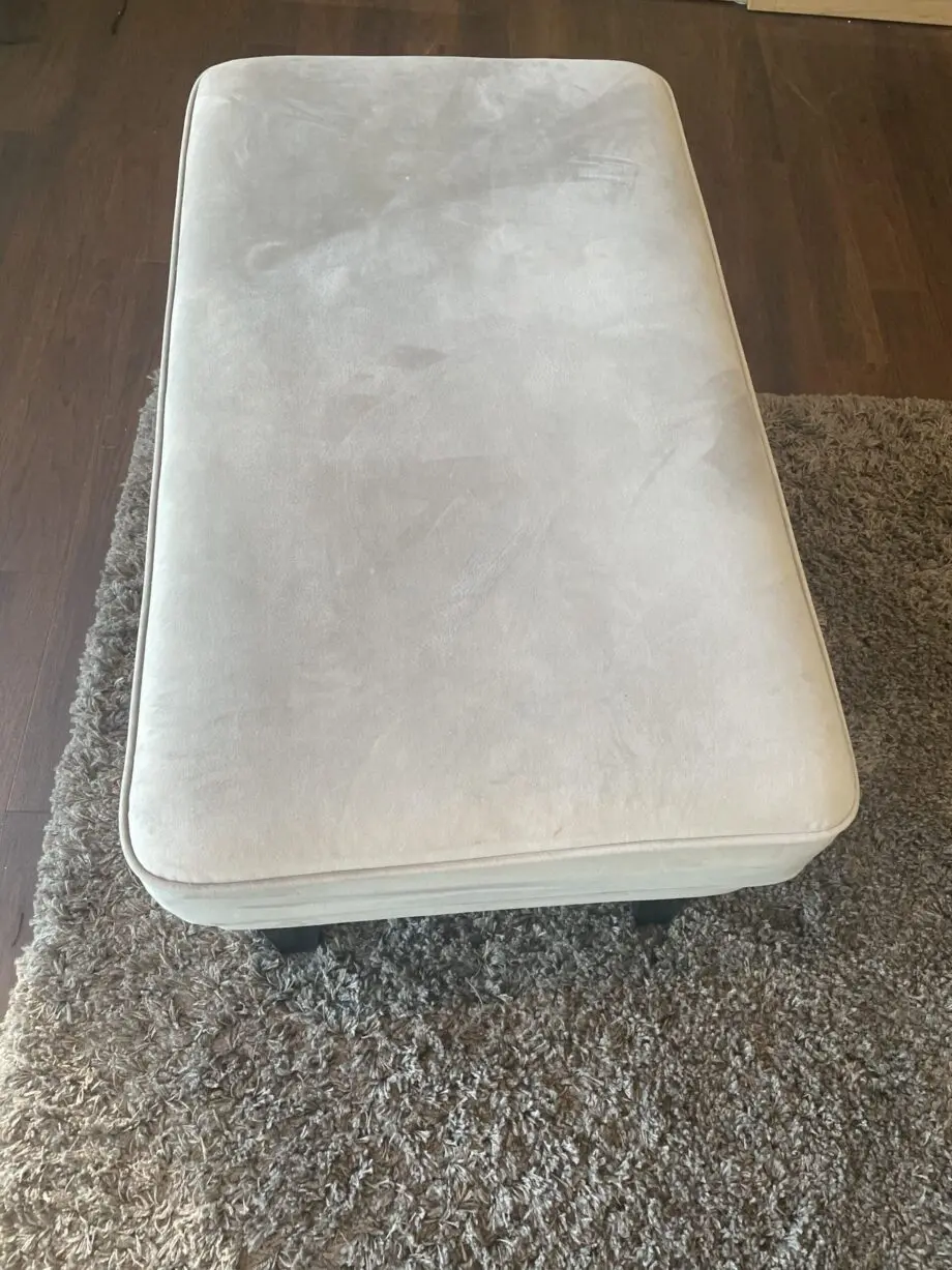Sofology grey fluted 3 person sofa and chez footstool