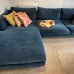 Love Your Home Blue Jasper Modern Sofa with Chaise