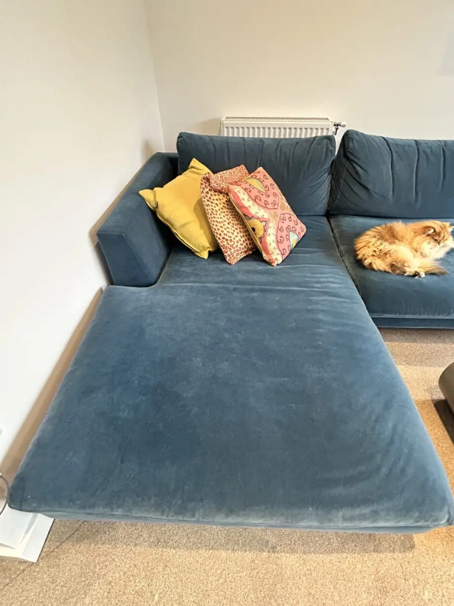 Love Your Home Blue Jasper Modern Sofa with Chaise